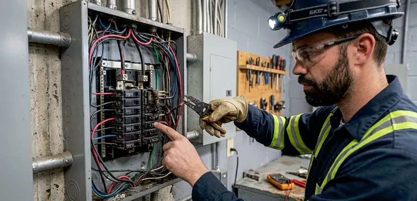 Breaker Box Short Circuit Repair in Lowell